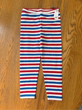 Monica + Andy Red White Blue America July 4 Patriotic Crop Leggings Capris Girls